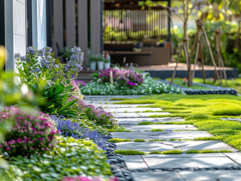 Colourful garden design