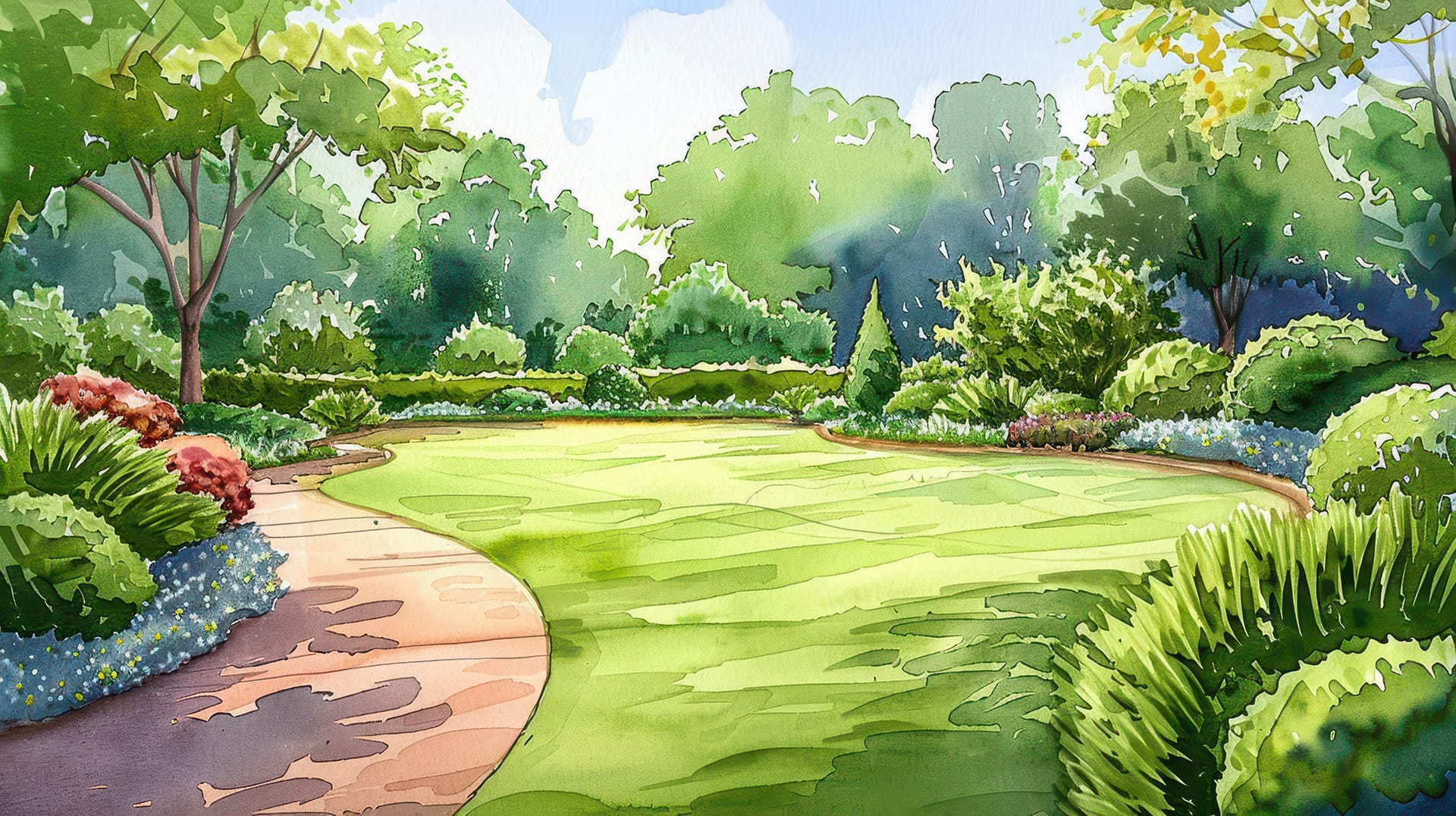 Garden design illustration